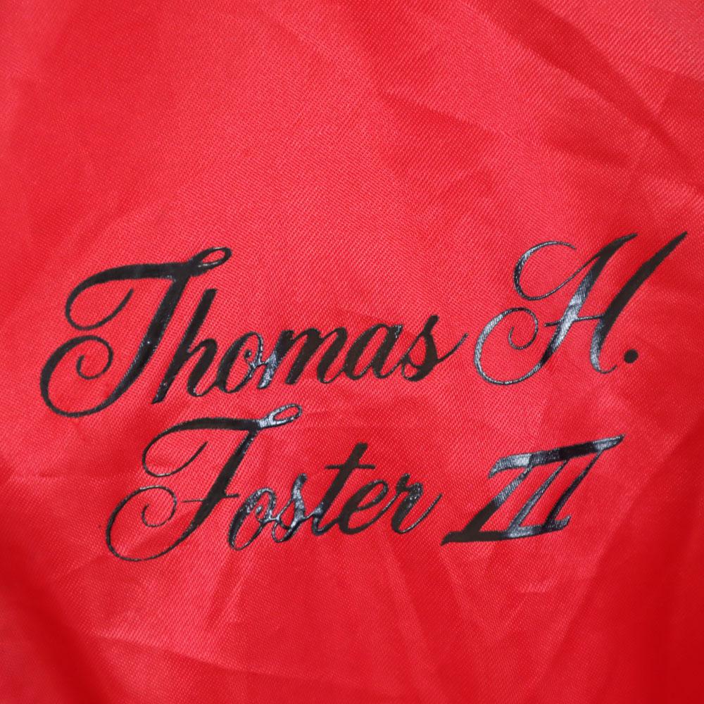 AUBURN 90s Made In USA Old Back Print Coach Jacket L Red Blouson Men's Used