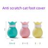Bathing Cat Paw Covers Silicone Anti-Scratch Paws Protectors for Nail Trimming Bath Time Non-Slip Adjustable Pet Safe Reusable
