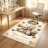 Cat Theme Crystal Velvet Rug Personalized Custom Name Text Soft Floor Mat Home Decor