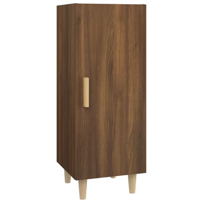 817404 vidaXL Buffet Chêne marron 34,5x34x90 cm Bois d'ingénierie