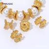 18K Gold Plated Brass Inlaid Zircon Waist Shape Spacer Beads For Bracelet,Separator Beads For DIY Jewelry Making Supplies