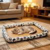 Pet Cooling Mat Summer Cooling Dog Bed Mat Washable Cooling Rattan Mat with Raised Edge Non-slip Bottom for Cats And Dogs