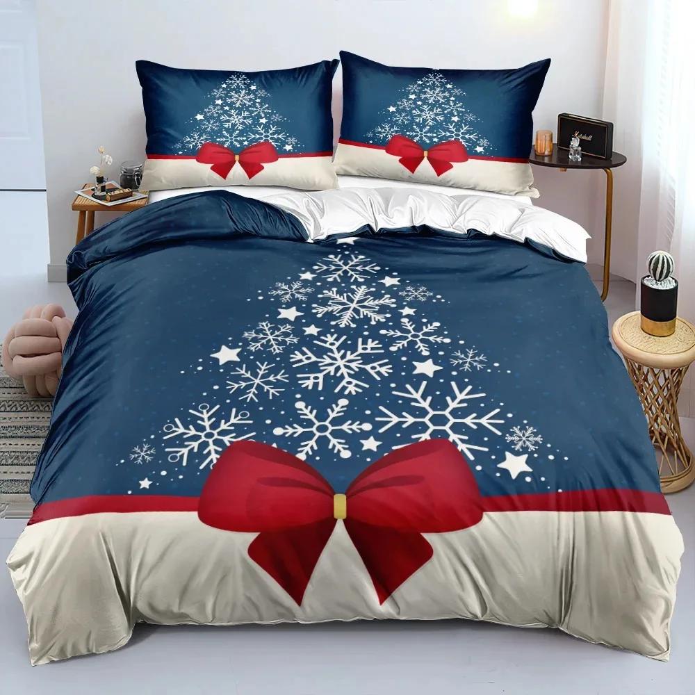 3D Merry Christmas Duvet Cover Set and Pillowcase(s) KingQueenDouble Quilt Covers Set 3D Bedding Sets Queen Size