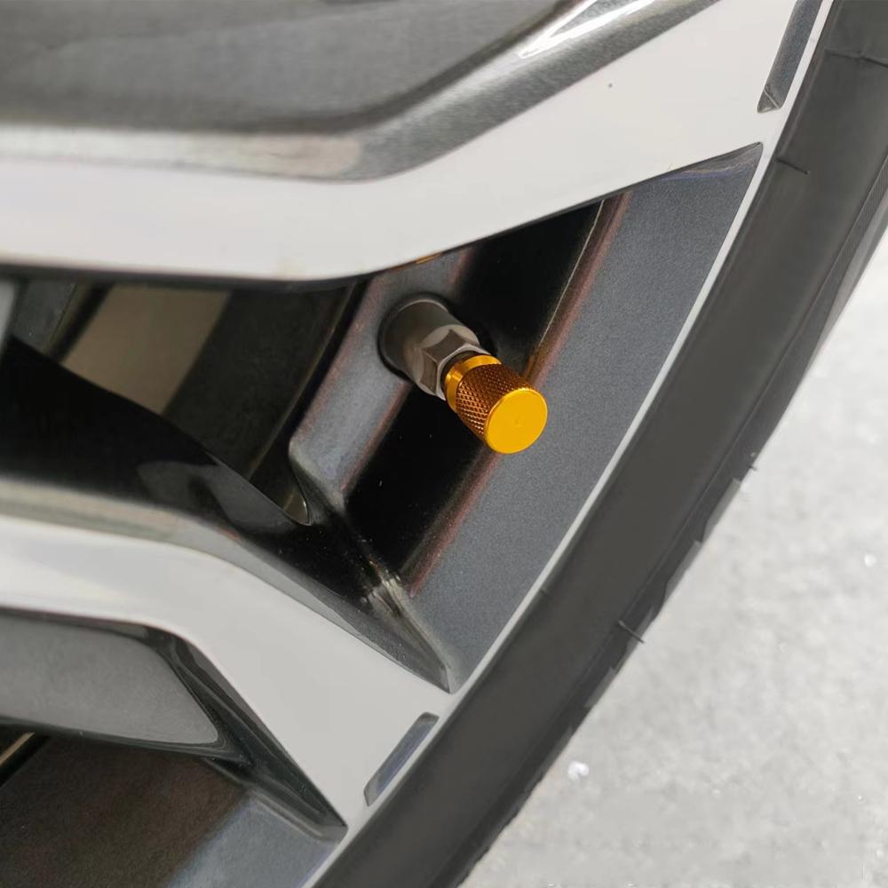 4Pcs Tire Valve Caps Aluminum Car Wheel Plugs Auto Tyre Stems Cap Tyre Rim Stem Covers Universal Car Exterior Accessories