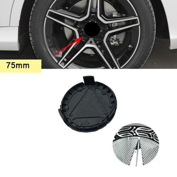 Car Wheel Hub Caps 3 Pin Rim Center Cover For W203 W204 W205 W212 W176 W211 CLA CLS A1714000025, 4PCS