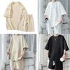 Yeecan Summer Clothing Short Sleeve and Plus Sizes Loose Stylish Top and Comfortable and Perfect for Sportswear or Size XL Men's Set, T-Shirt Pants,