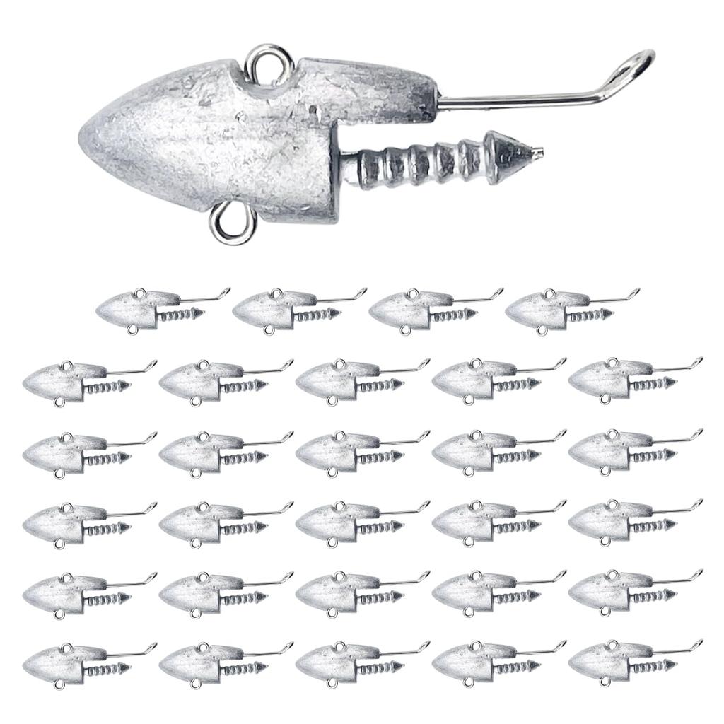Shymie Jig Head Jig Head Worm Fishing Sea Bass Worm Alkaline Shad Flounder Lure Bass Fishing Chinning 17g 28g 15 Pieces 30 Pieces