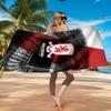 Football Club Emblem Printed Microfiber Beach Towel, Soft And Absorbent, Quick-Dry, Ideal for Summer Travel, Beach Essential, Swimming Pool