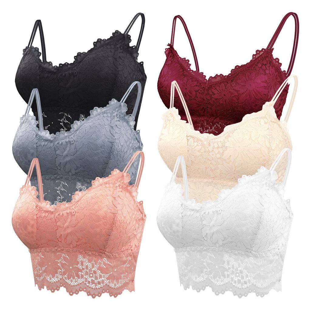 Panegy Night Sports Comfortable No No Beautiful Thin Shoulder High Lace Tube Set Women's Bra, Bra, Underwear, Lightweight, Breathable, Constriction,
