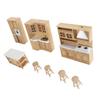 1:12 Scale Wooden Dollhouse Cabinet Furniture Stimulation Realistic Miniature Kitchen Cabinets