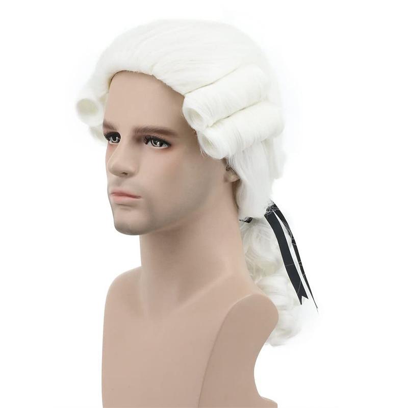 

Синтетические волосы Колониальный парик для косплея для адвоката Светлые парики Длинные кудрявые волнистые парики для унисекс взрослых Костюм Вашингтона