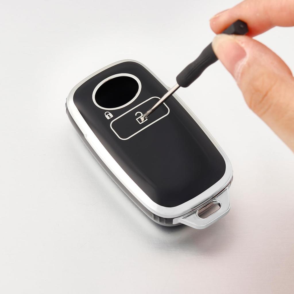 OFF WE GO TANTO LA650S LA660S New Toyota Compatible Smart Key Case, 2 Buttons, Black Silver