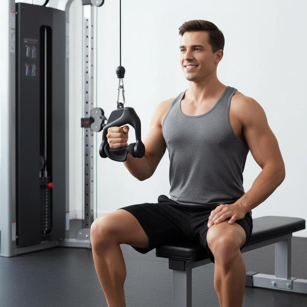 Neutral Grip Pulldown Bar Versatile Row Attachment Non-Slip