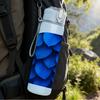 1PC Blue Scale Texture Abstract Print 750ml Color Plastic Sports Water Bottle Leakproof Flip Straw Lid Suitable for Sports Office Home Use