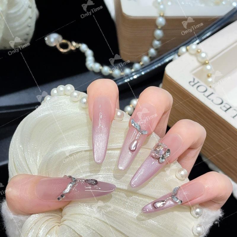 Purple Elegant Handmade Whitening Wearable Nails - Instyle Nail Art XS (4.0)