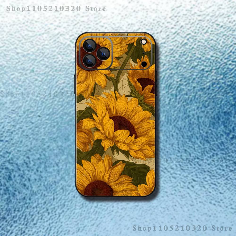 Sunflower Art V-Van G-Gogh Phone Case For iPhone 17,16,15,14,13,12,11,Pro,Max,Plus,E,Air,Mini Protective TPU Cover