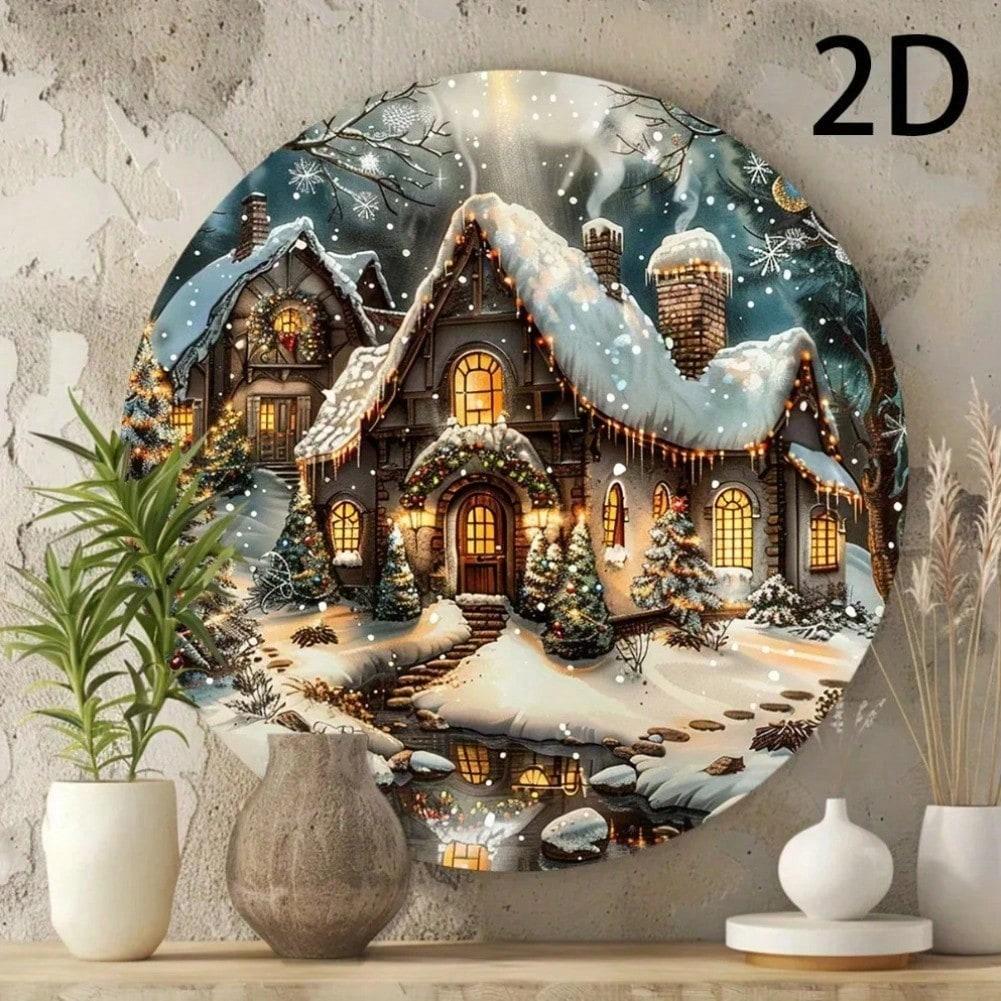 

Christmas Round Metal Tin Sign 20x20 cm Home Wall Decor Holiday Gift 20x20 разноцветный