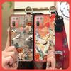 Lanyard Fashion Phone Case For HTC Desire 20 Plus/D20+ Kickstand Wristband Shockproof Waterproof Wrist Strap Silicone