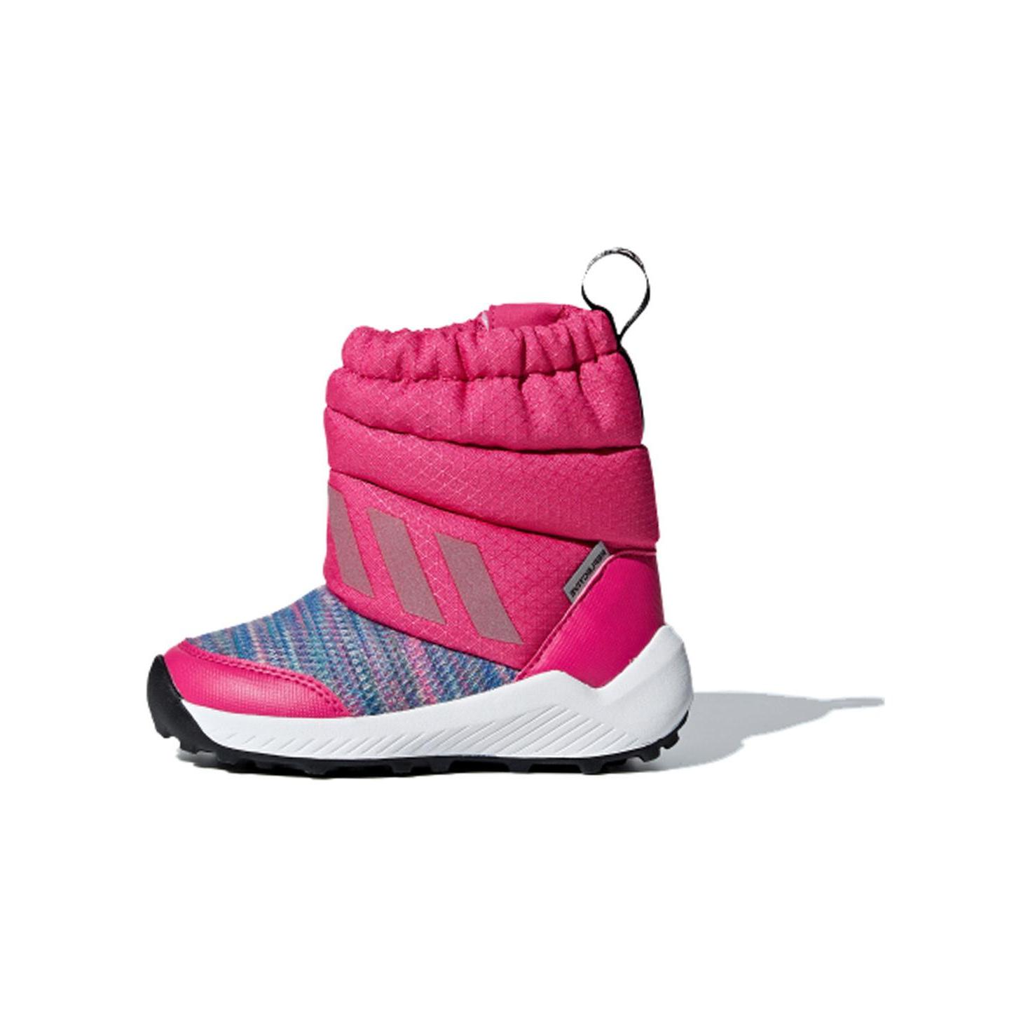 

New Adidas Slip Resistant Abrasion Resistant Mid top Toddler Shoes Pink White Infant And Toddler AH2607 22