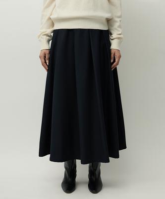 Leopeusaideuhwaiteulabel Wool Flared Skirt Dark Navy