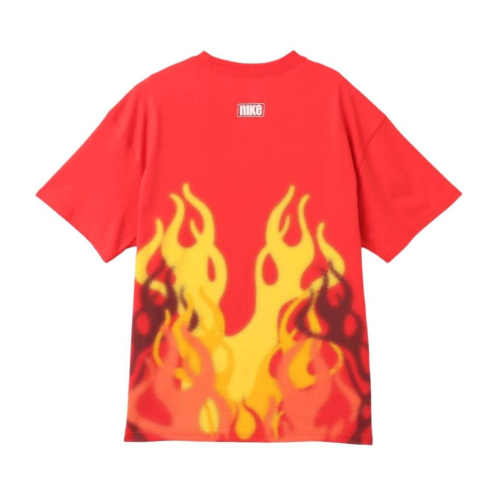 Nike As U Nsw Flame Print Loose Fit Crew Neck Short Sleeve T-Shirt Unisex Tops HJ0767-657