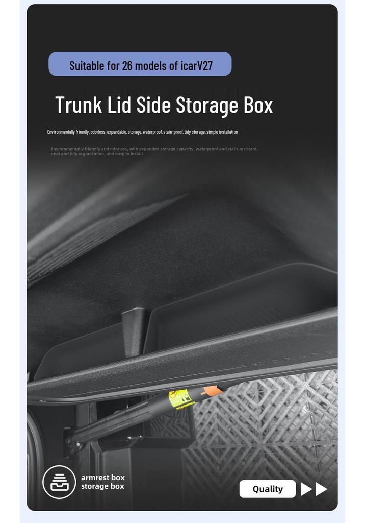 Chery iCAR V27 Tailgate Storage Box - Rear Door Modification Accessory