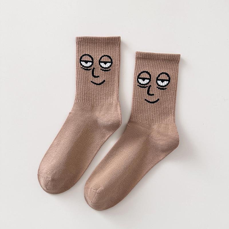 Korean Funky Harajuku Trend Women Socks Unisex Funny Socks 16 Colors Combed Cotton Street Skateboard Casual Couple Crew Socks