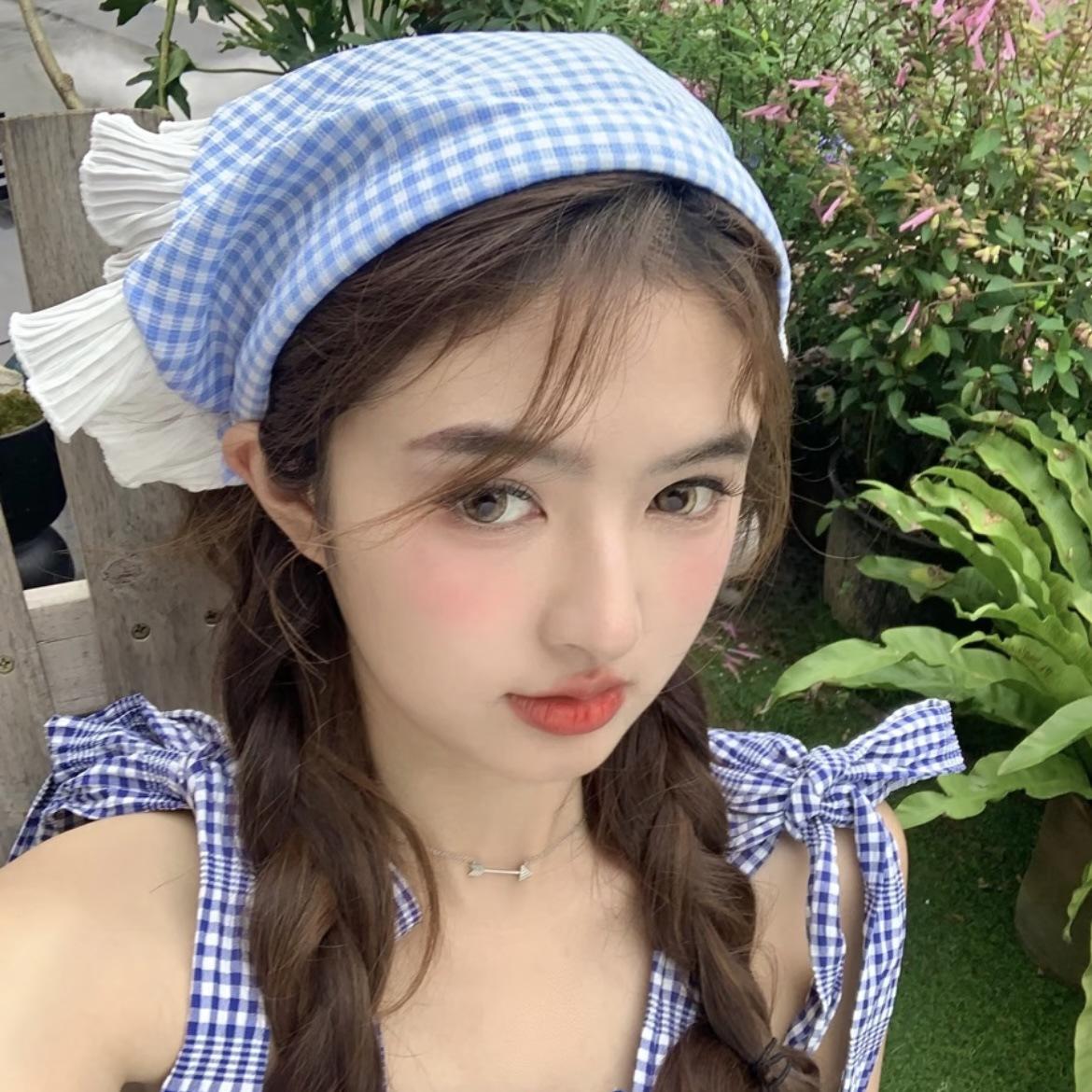 

Летний кружевной треугольный шарф, новая сумка в деревенском стиле, повязка на голову, повязка на голову с фотографией