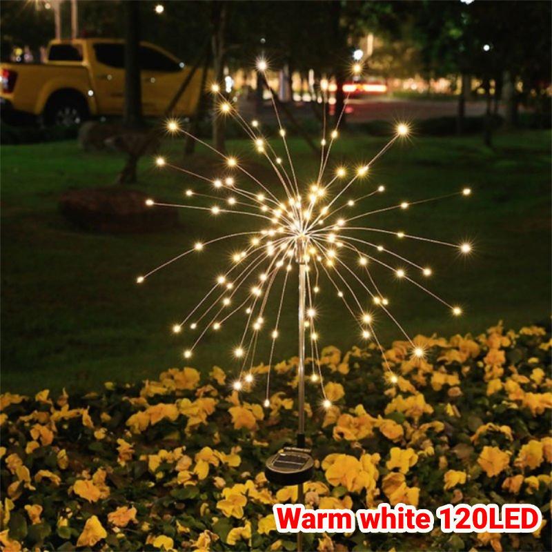 Solar Firework Light 90/120/150 LED Lights Outdoor Firework Solar Garden Decorative Lights Waterproof