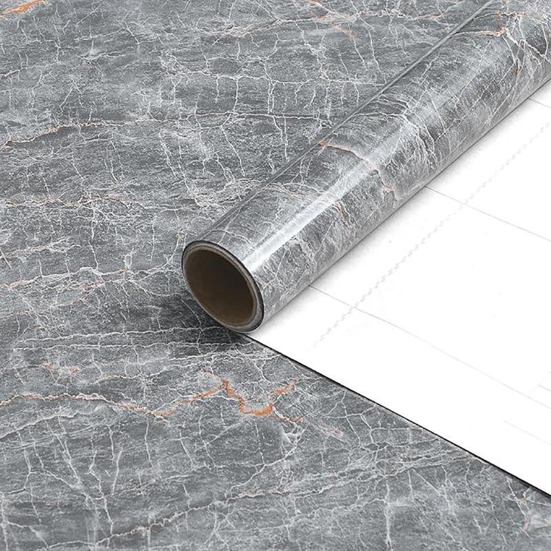 0.4m wide oil resistant marble colored PVC sticker for kitchen and living room decoration wallpaper