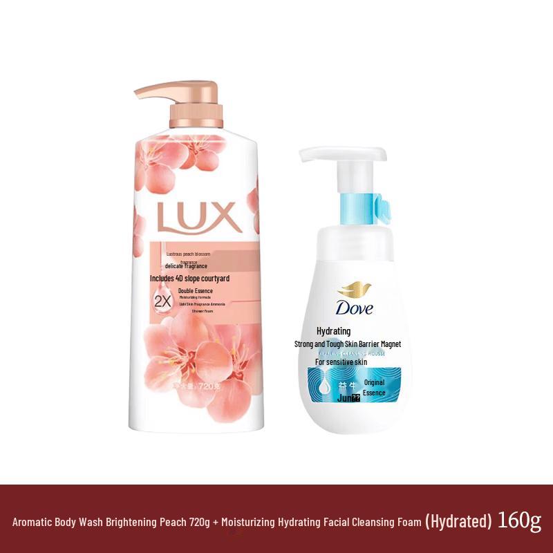 Набор Гель для душа и Очищающая пенка Lux Radiant Peach