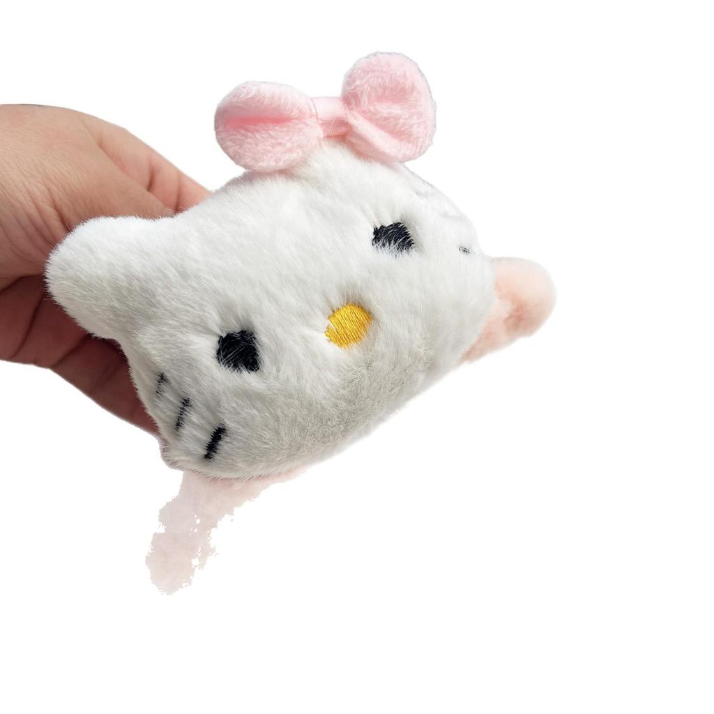 Cute Hello Kitty Cat Plush Double-Sided Shark Claw Hair Clip