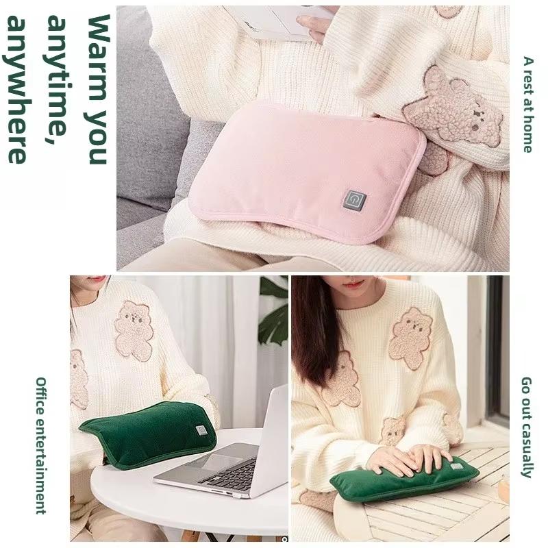 Electric USB Heating Pad Cushion Flannel Pillow Mat Thermal Blankets For Winter Abdomen Waist Foot Hand Warmer Reusable Washable