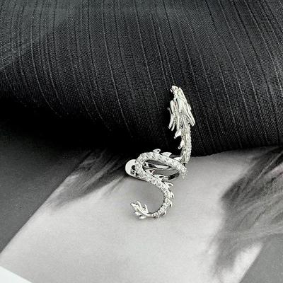 Punk Cool Dragon Earrings Jewelry Personalized Dragon Ear Cuff For Girls Men Kpop Dainty Ear Clips Ornament Exaggerated