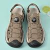 Fashion New Men Outdoor Genuine Leather Sandals High-quality Summer Non-slip Beach Sneakers Fashion Breathable Walking Soft Bottom Shoes