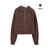 Women's Fleece-Lined Half-Zip Hoodie for Autumn/Winter - Slimming, Sporty, Versatile.