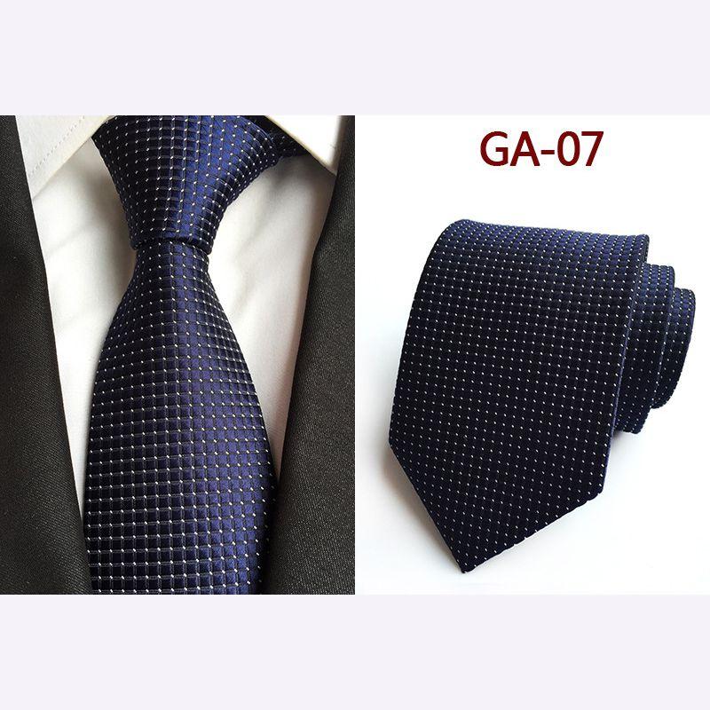 Men Silk Plaid Wedding Cravate Pour Jacquard Woven Necktie