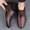 Stylish Casual Leather Shoes Men Luxury Brand for Men Driving Shoes Male Comfortable Sneakers Classic Lace-Up Mens Slip on Shoes