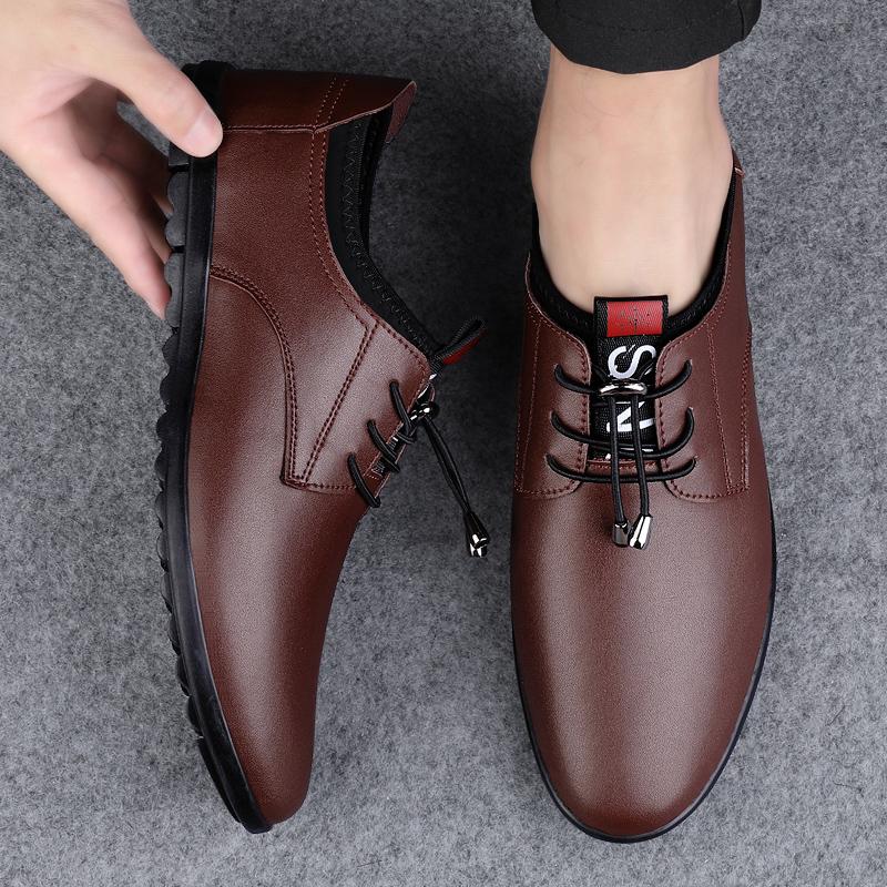 Stylish Casual Leather Shoes Men Luxury Brand for Men Driving Shoes Male Comfortable Sneakers Classic Lace-Up Mens Slip on Shoes