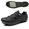 Unisex Black Hard Sole Dynamic Cycling Shoes for Road and Mountain Biking, Lockable & Non-Locking