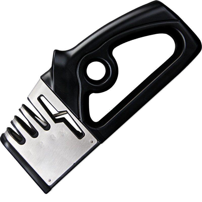 

4-in-1 Quick Knife Sharpener Kitchen Tool Sharpening Stone for Kitchen Knives and Scissors чёрный