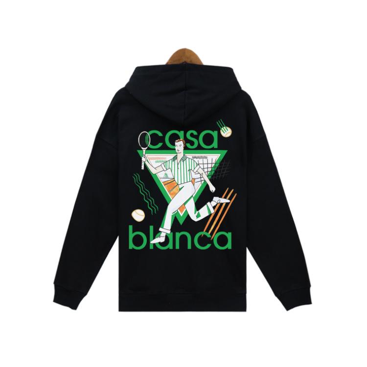 Wholesale Cross-border Supply Autumn and Winter New Casablanca Casablanca Letter Printed Hooded Sweater Men and Women S