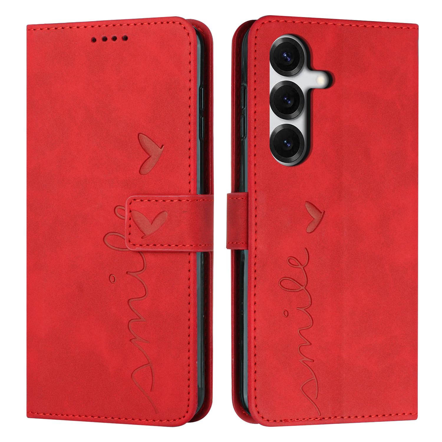 For Samsung Galaxy S26 Pro/Galaxy S26 Stand Case PU Leather Phone Cover Imprinted Heart Pattern