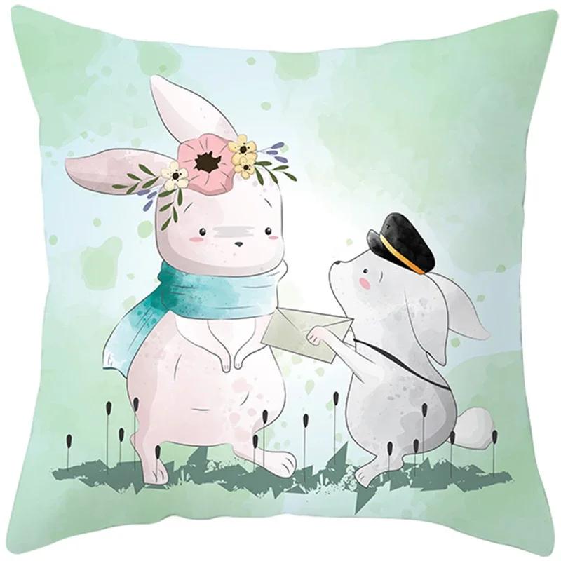 Cute Animals Printing Throw Pillow Case Home Decor for Sofa Bedroom Polyester Cushion cover Designer Funda Cojines x