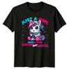 Just A Girl Who Loves Unicorn And Gaming Gamer Unicorn Cartoon TShirt