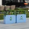 Modern Outdoor Rectangular Metal Planter
