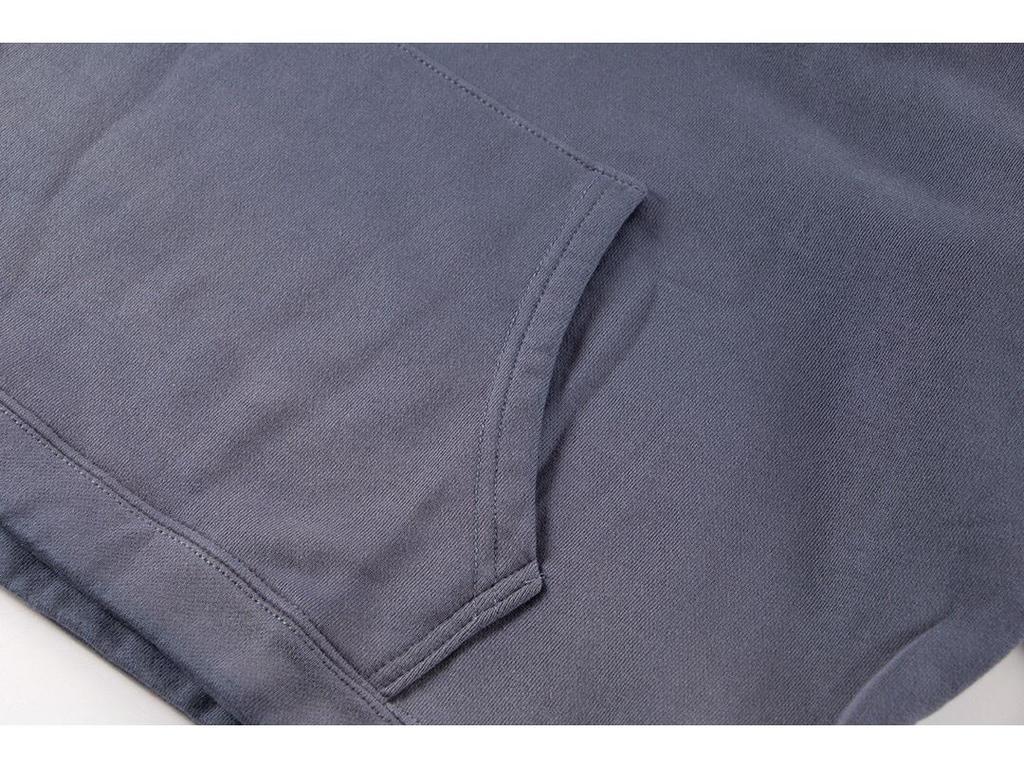 ERD Melancholy Blue Gradient Loose Washed Distressed American Style Hoodie