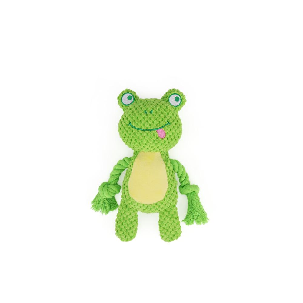 Cute Animal Rope Dog Toy Cute Plush Puppy Chew Pet Squeak Knot Toy Cartoon Rabbit Monkey