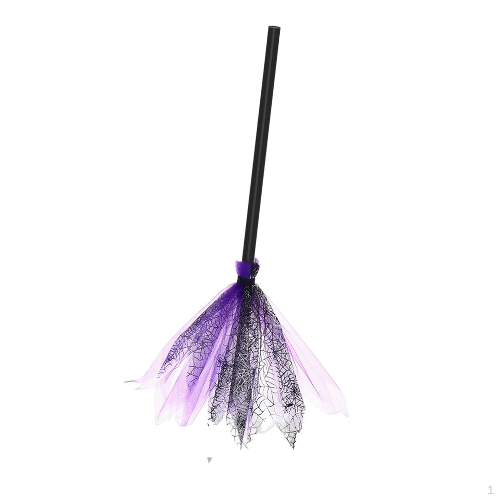 

Broom for Halloween Celebrations Purple