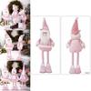 Christmas Plush Figurines Set With Glitter Fabric For Holiday Decor And Gift Giving